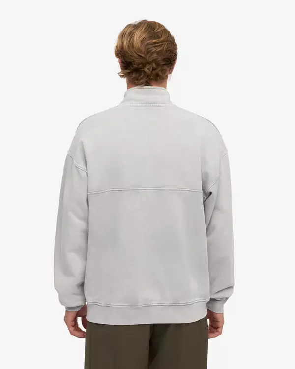 Colorful Standard Organic Quarter Zip Faded Grey unisex hellgrau